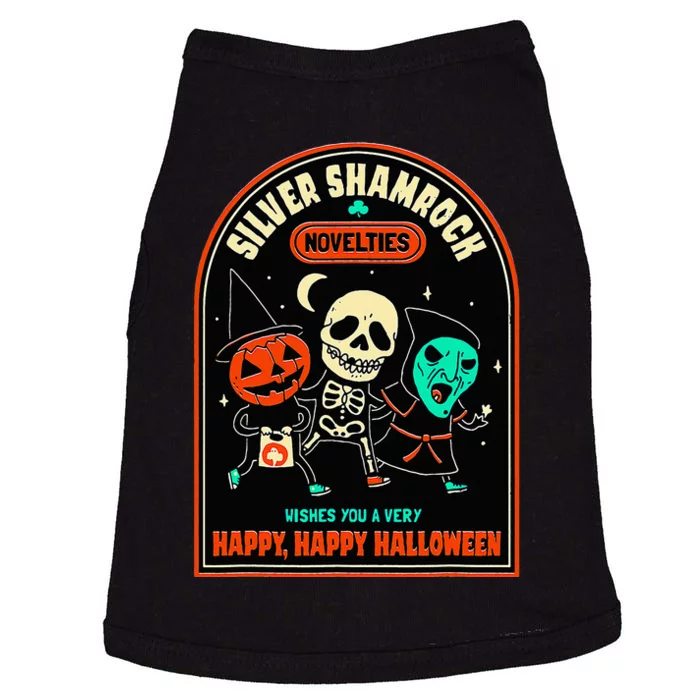 Vintage Silver Shamrock Novelties Happy Happy Halloween Doggie Tank