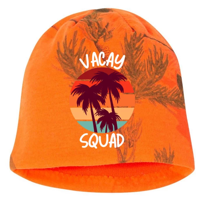 Vacay Squad Summer Vacation Family Friends Trip Palm Trees Kati - Camo Knit Beanie