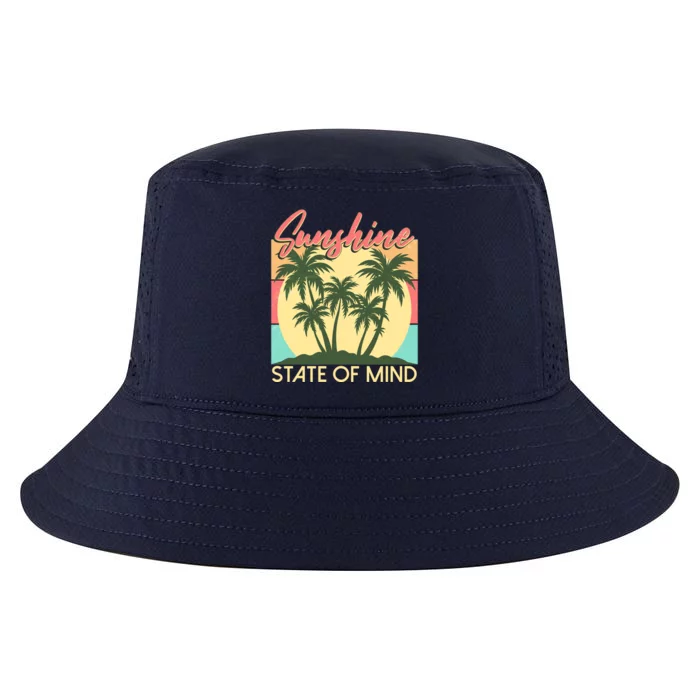 Vintage Sunshine State Of Mind Tropical Palm Trees Vacation Time Cool Comfort Performance Bucket Hat