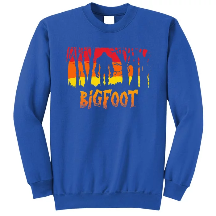 Vintage Sasquatch Silhouette In Sunset Tall Sweatshirt