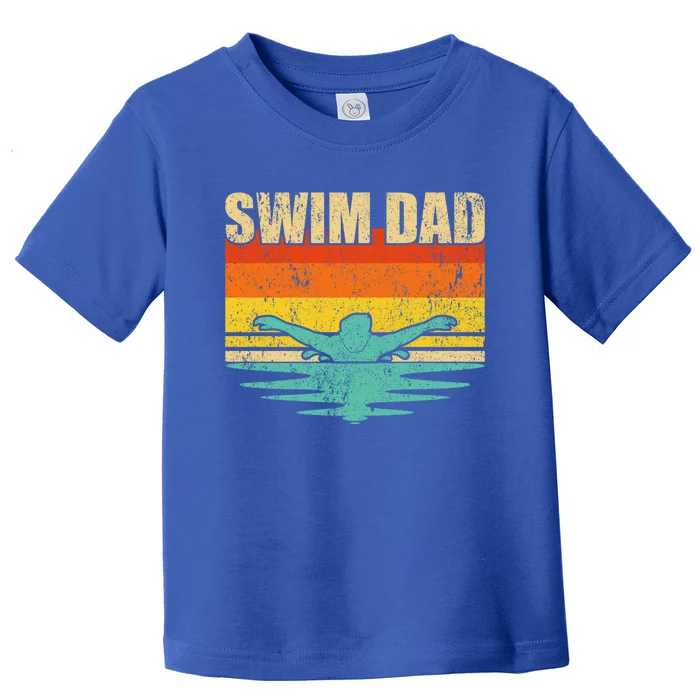 Vintage Style Swimming Lover Swimmer Swim Dad Fathers Day Gift Toddler T-Shirt