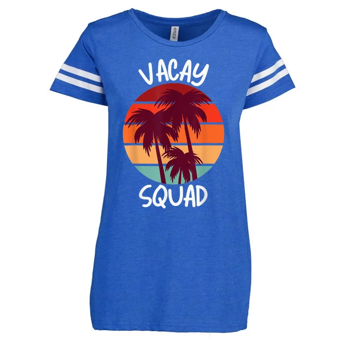 Vacay Squad Summer Vacation Family Friends Trip Palm Trees Enza Ladies Jersey Football T-Shirt