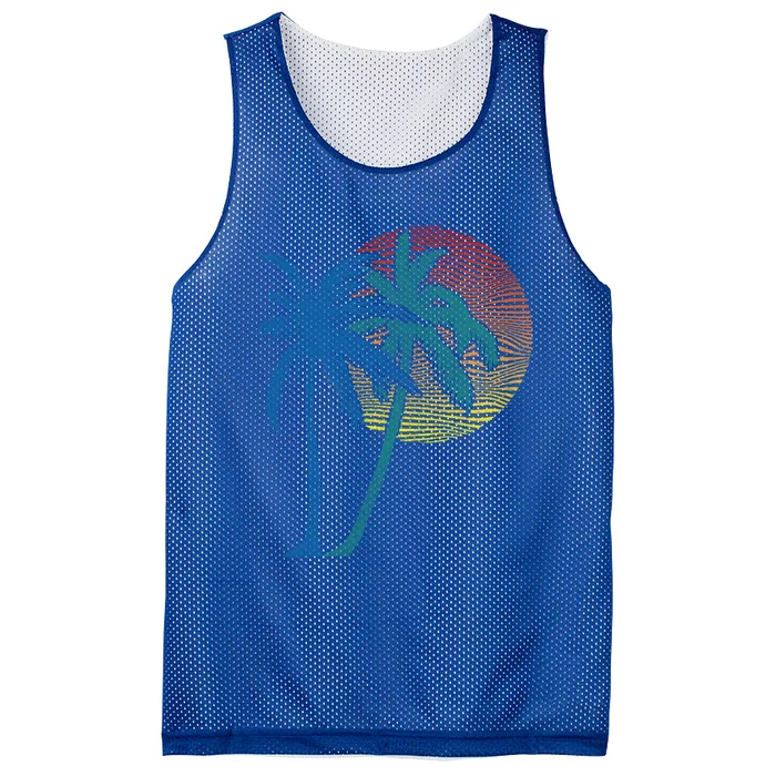 Vintage Sunset Sunrise Palms Vacay Summer Vacation Vibes Tee Funny Gift Mesh Reversible Basketball Jersey Tank