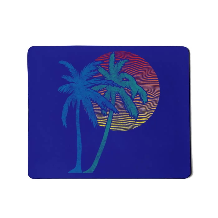 Vintage Sunset Sunrise Palms Vacay Summer Vacation Vibes Tee Funny Gift Mousepad