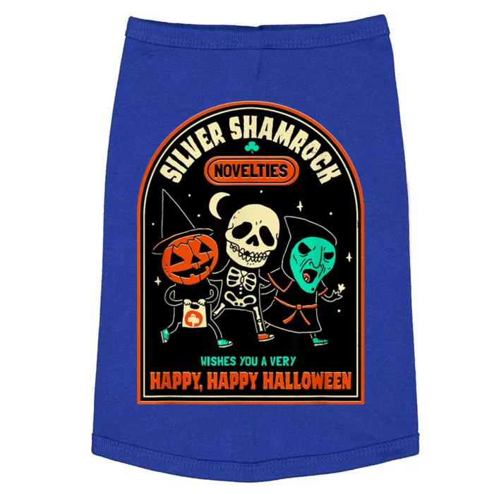 Vintage Silver Shamrock Novelties Happy Happy Halloween Doggie Tank