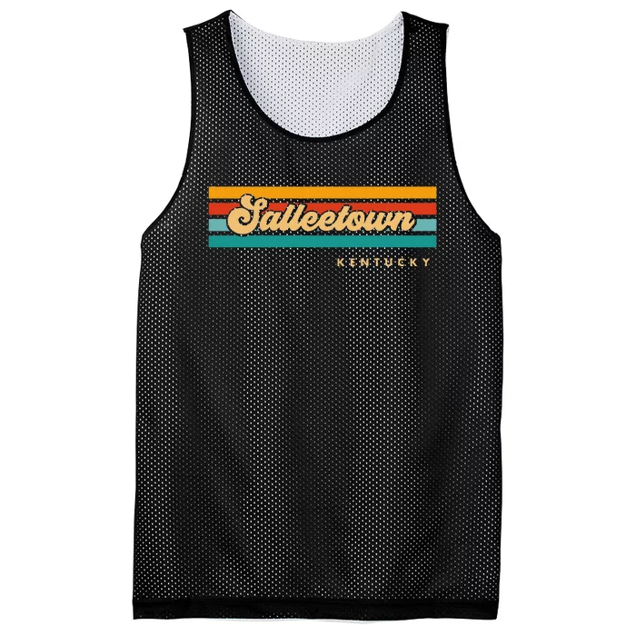 Vintage Sunset Stripes Salleetown Kentucky Mesh Reversible Basketball Jersey Tank