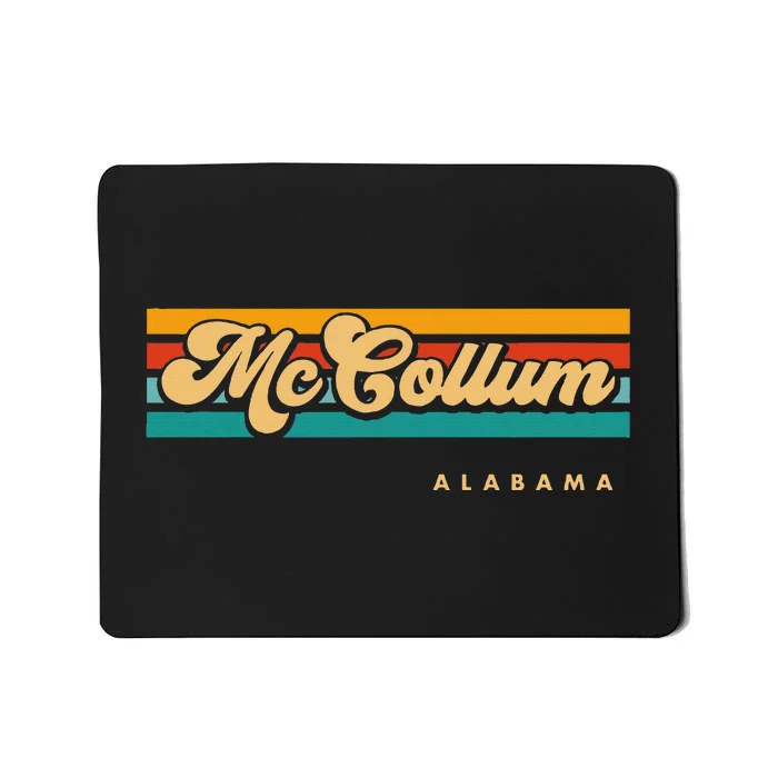 Vintage Sunset Stripes Mccollum Alabama Mousepad