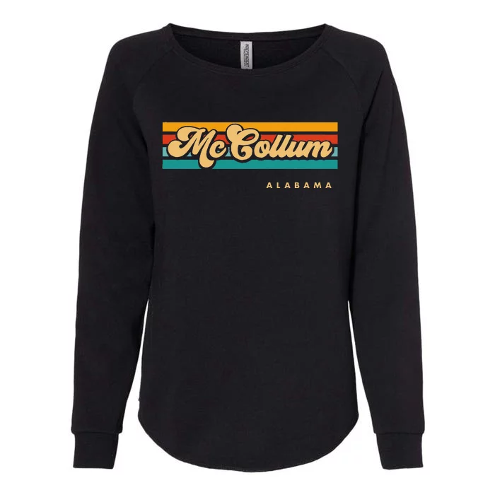 Vintage Sunset Stripes Mccollum Alabama Womens California Wash Sweatshirt