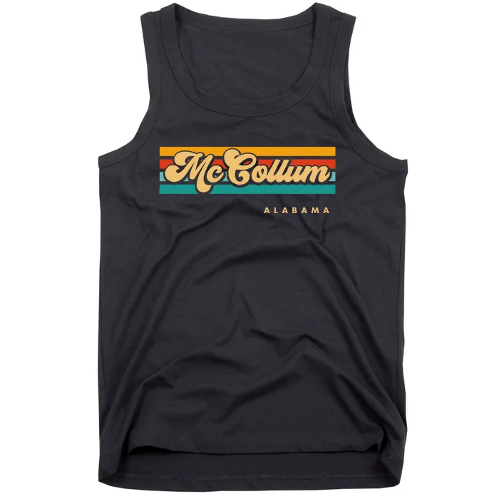 Vintage Sunset Stripes Mccollum Alabama Tank Top