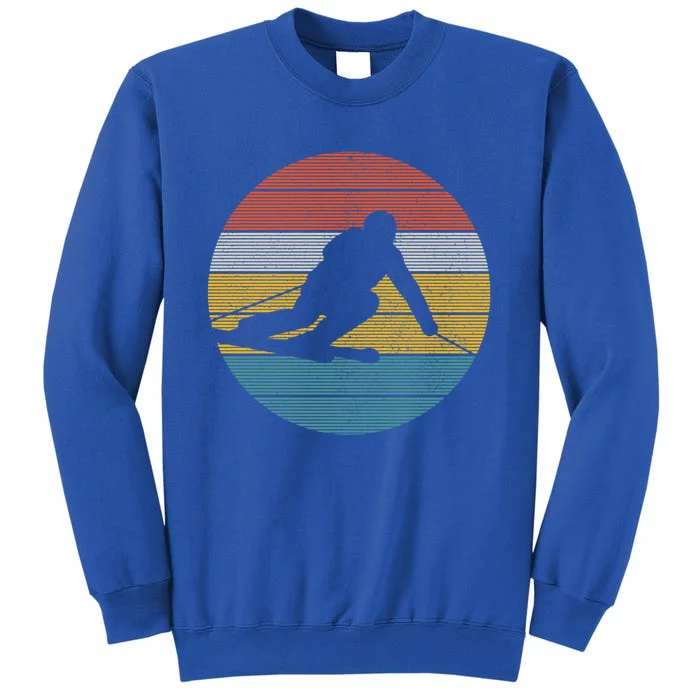 Vintage Ski Skiing Winter Sports Racing Skier Gift Cool Gift Tall Sweatshirt