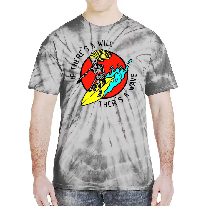 Vintage Surf Skeleton Tie-Dye T-Shirt