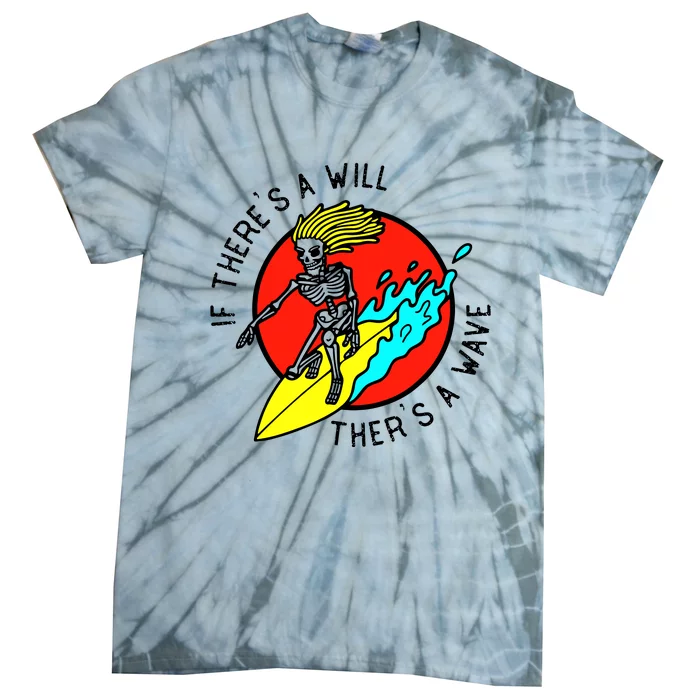 Vintage Surf Skeleton Tie-Dye T-Shirt