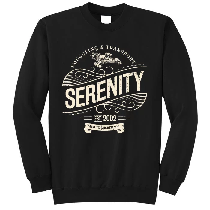 Vintage Serenity Smuggling And Transport Firefly Tall Sweatshirt