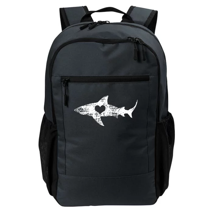 Vintage Shark Silhouette Hammerhead Shark Tiger Shark Heart Daily Commute Backpack