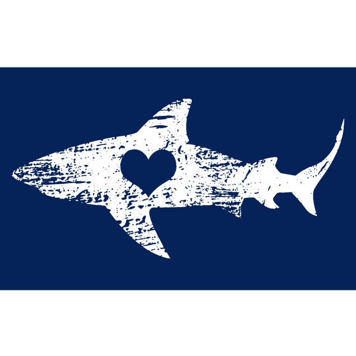 Vintage Shark Silhouette Hammerhead Shark Tiger Shark Heart Bumper Sticker