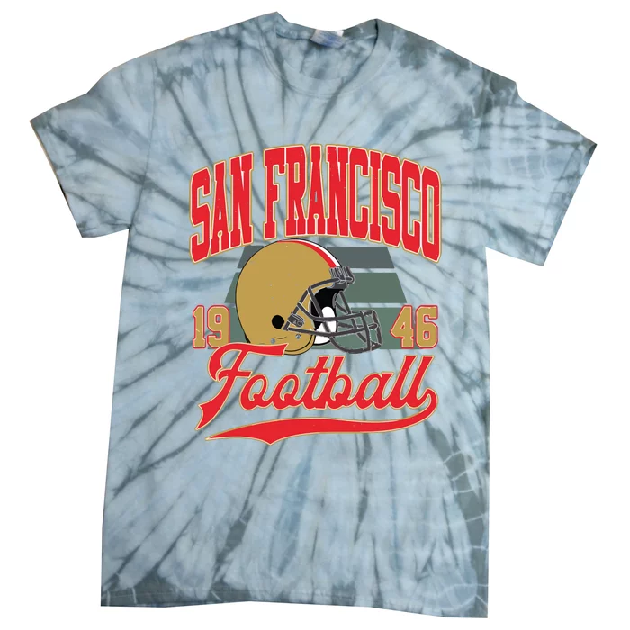 Vintage Style San Francisco Football Tie-Dye T-Shirt