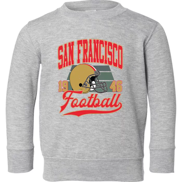 Vintage Style San Francisco Football Toddler Sweatshirt