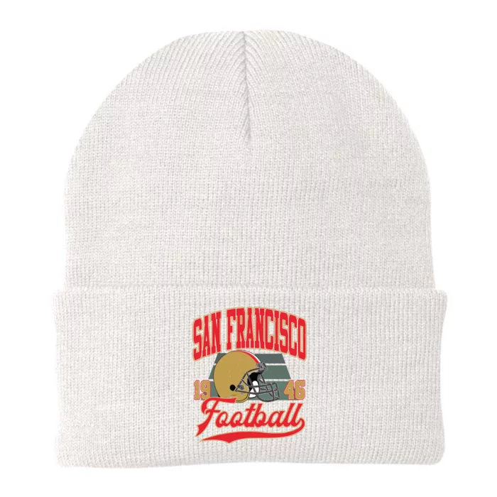 Vintage Style San Francisco Football Knit Cap Winter Beanie