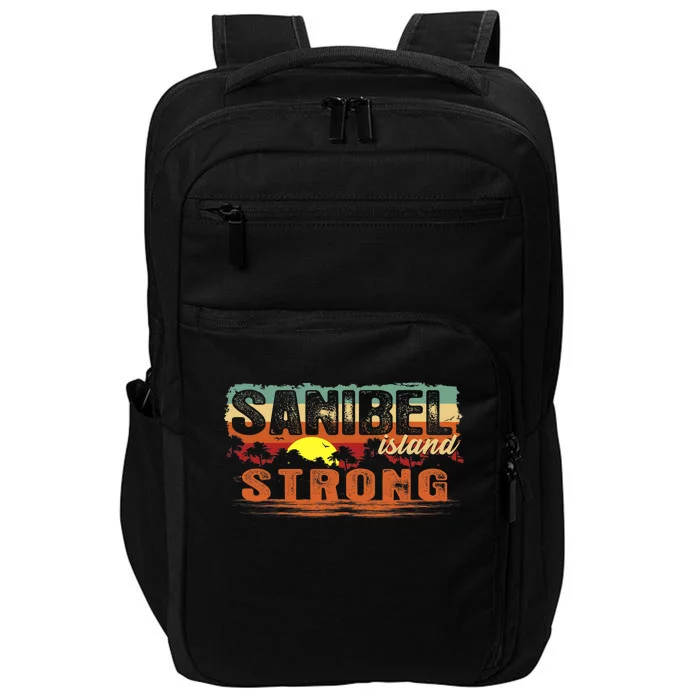 Vintage Sunset Sanibel Island FL Tee Sanibel Island Strong Impact Tech Backpack