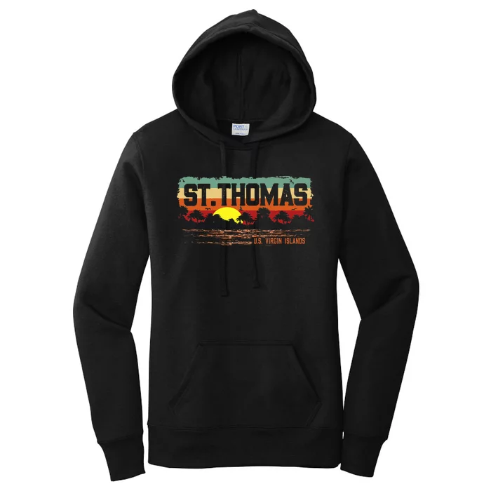 Vintage Sunset St. Thomas Usvi Women's Pullover Hoodie