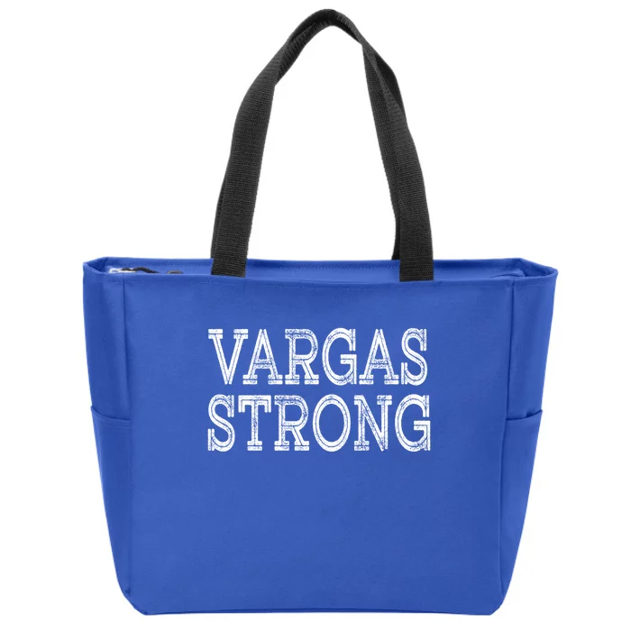 Vargas Strong Squad Family Reunion Last Name Team Custom Gift Zip Tote Bag