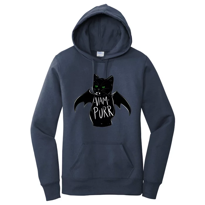 Vampurr Stay Spooky Cute Cat Funny Cat Black Funny Gift Women's Pullover Hoodie