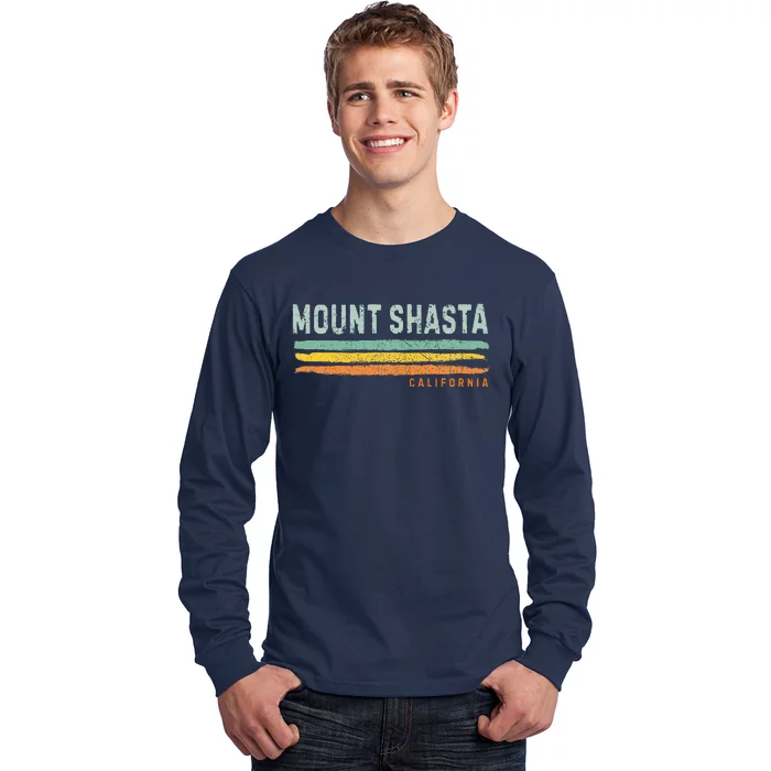 Vintage Sunset Stripes Mount Shasta Long Sleeve Shirt