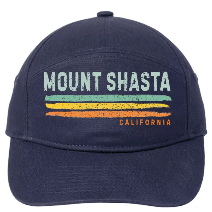 Vintage Sunset Stripes Mount Shasta 7-Panel Snapback Hat