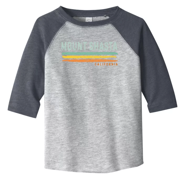 Vintage Sunset Stripes Mount Shasta Toddler Fine Jersey T-Shirt