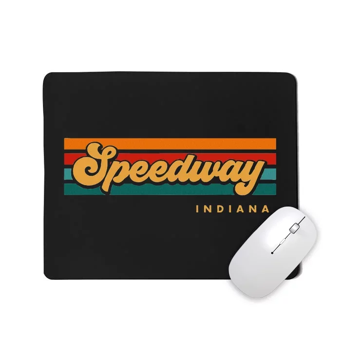 Vintage Sunset Stripes Speedway Indiana Mousepad