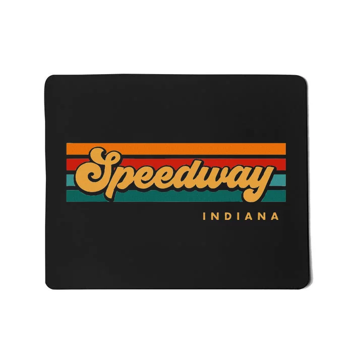 Vintage Sunset Stripes Speedway Indiana Mousepad