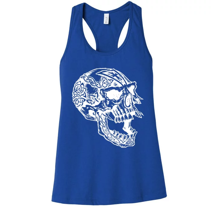 Viking Skull Symbols Women's Racerback Tank