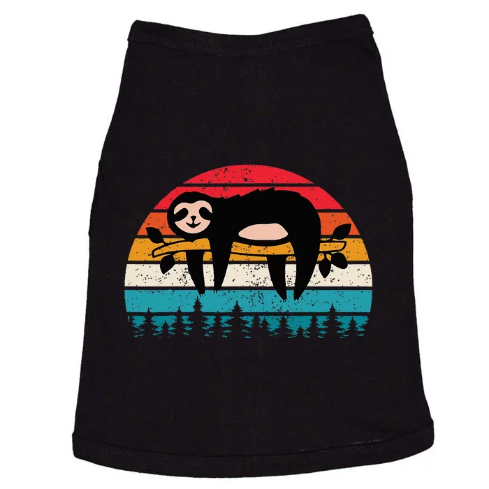 Vintage Sunset Sloths Doggie Tank