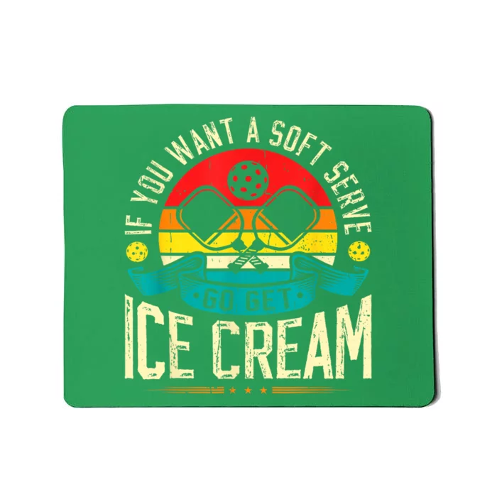 Vintage Soft Serve Ice Cream Pickleball Sport Gift Ideas Mousepad