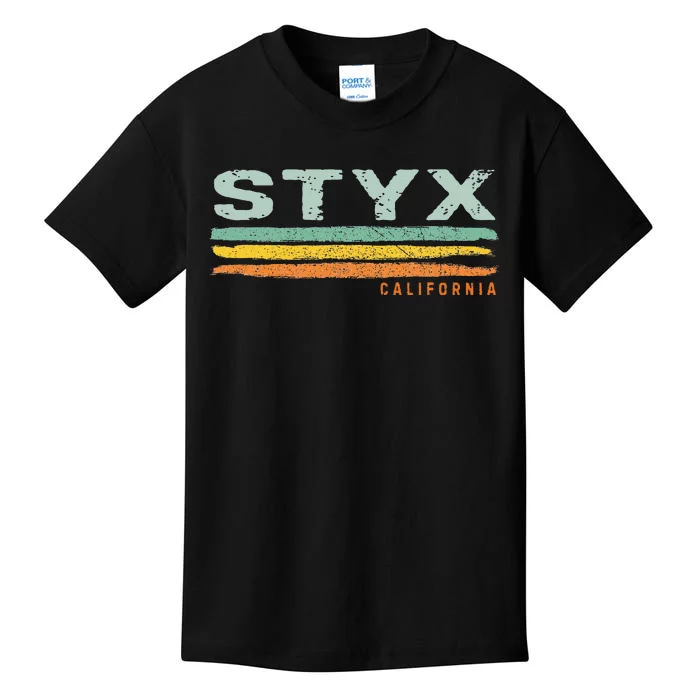 Vintage Stripes Styx Ca Kids T-Shirt