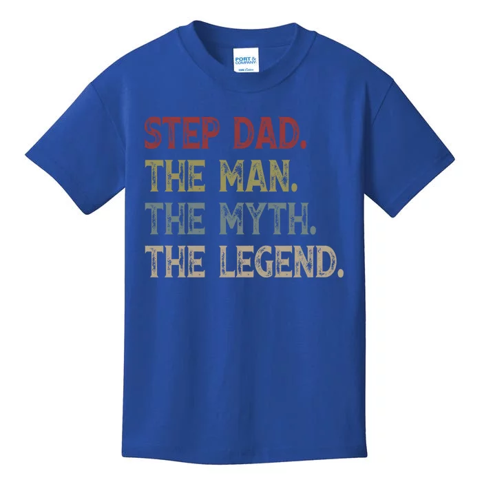 Vintage Stepdad The The Myth The Legend For Fathers Day Gift Kids T-Shirt