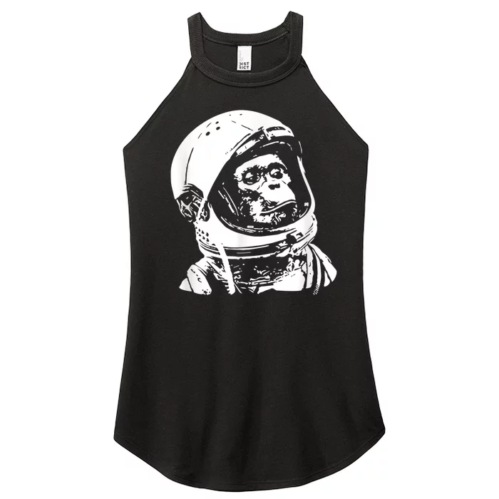 Vintage Space Travel Astronaut Monkey Women’s Perfect Tri Rocker Tank