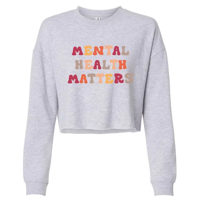 Vintage Style Tal Health Matters Meaningful Gift Cropped Pullover Crew