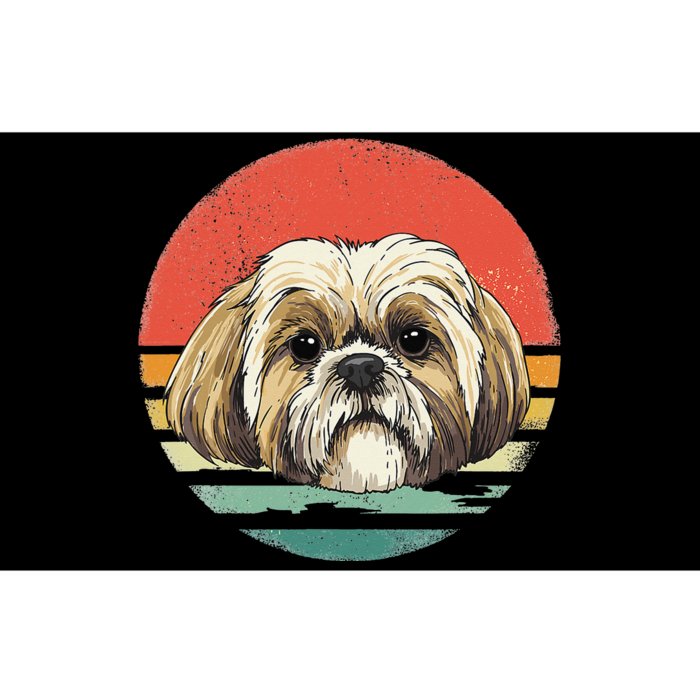 Vintage Shih Tzu Dog Animal Face Pet Puppy Shih Tzu Mom Dad Bumper Sticker