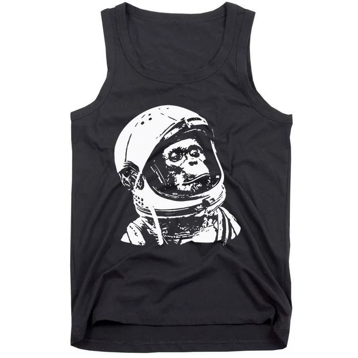 Vintage Space Travel Astronaut Monkey Tank Top