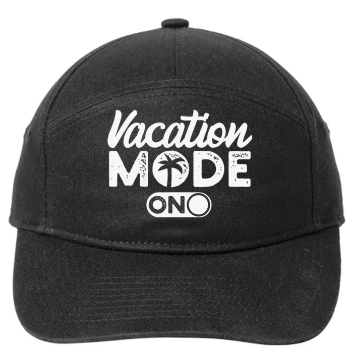 Vacation Summer Travel Traveling Mode 7-Panel Snapback Hat