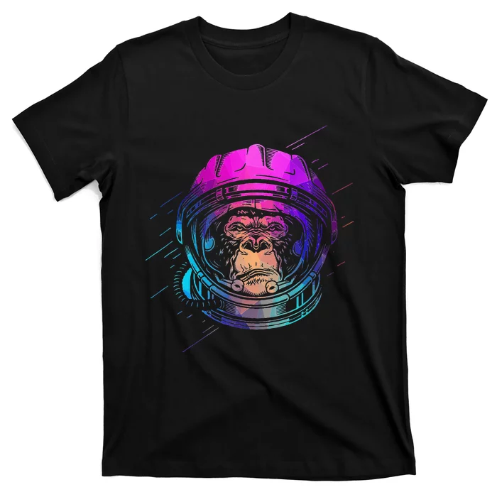 Vintage Space Travel Astronaut Monkey T-Shirt