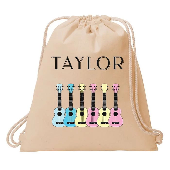 Vintage Style Taylor Guitar Drawstring Bag