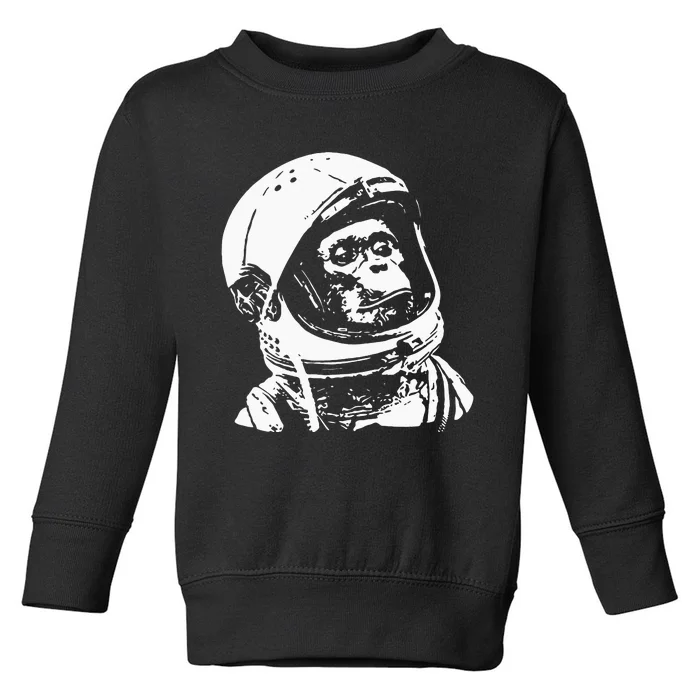 Vintage Space Travel Astronaut Monkey Toddler Sweatshirt