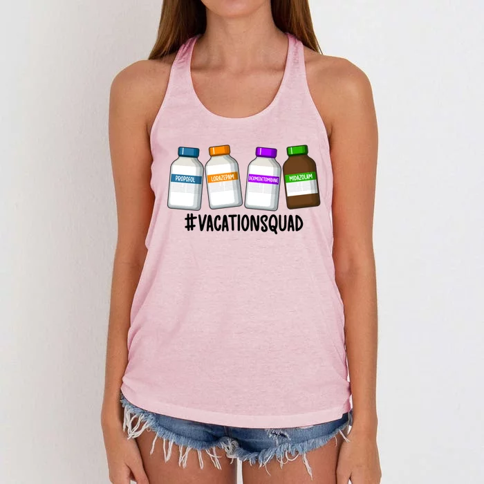 Vacation Squad Trauma Icu Nurse Trauma Icu Nursing Cute Gift Women's Knotted Racerback Tank