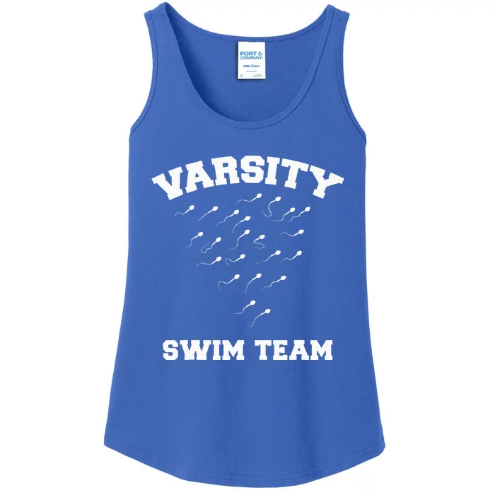 Varsity Swim Team Swimming Sperm Ladies Essential Tank