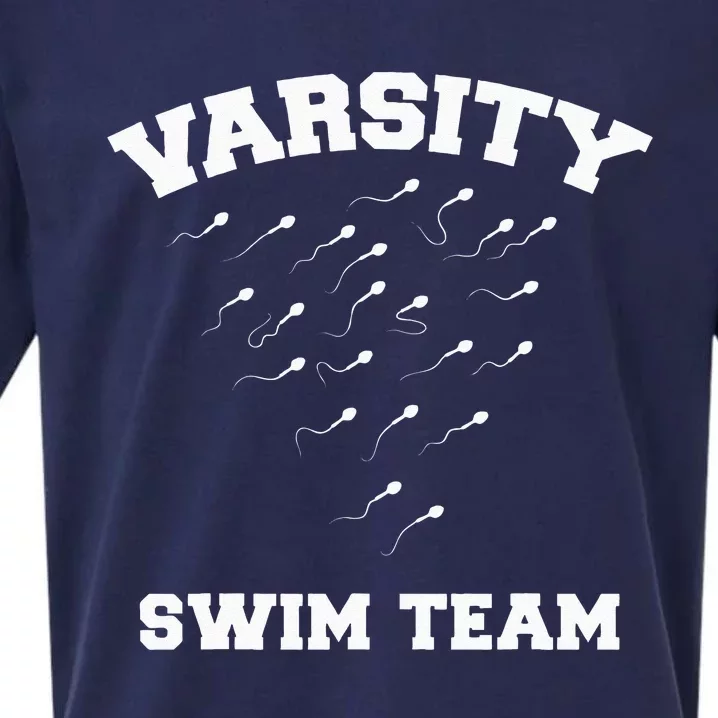 Varsity Swim Team Swimming Sperm Sueded Cloud Jersey T-Shirt