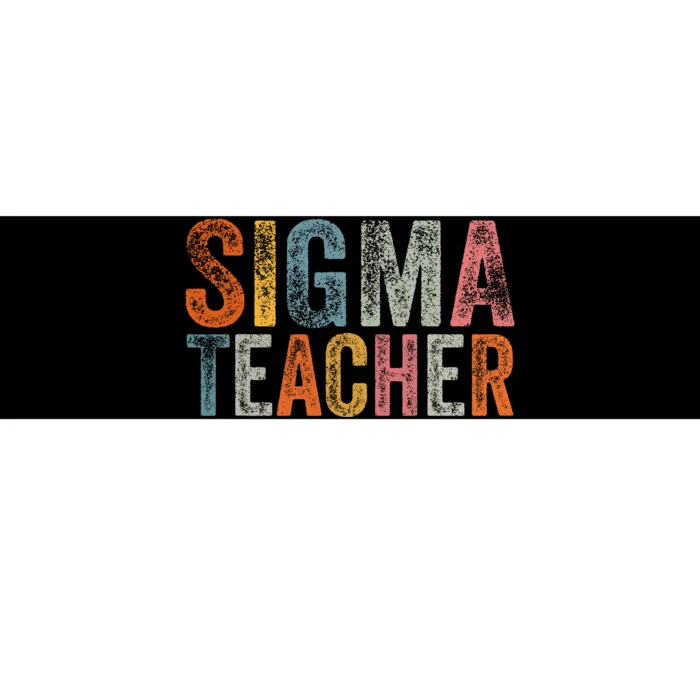 Vintage Sigma Teacher Funny Meme Lovers Sigma Bumper Sticker