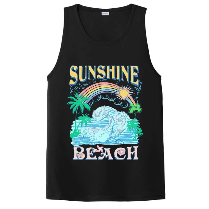 Vintage Summer Time Sunshine Beach Performance Tank