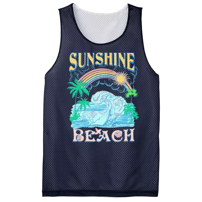 Vintage Summer Time Sunshine Beach Mesh Reversible Basketball Jersey Tank